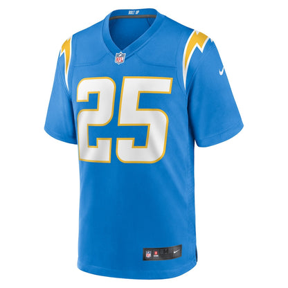 Junior Colson 25 Los Angeles Chargers Team Game Men Jersey - Powder Blue