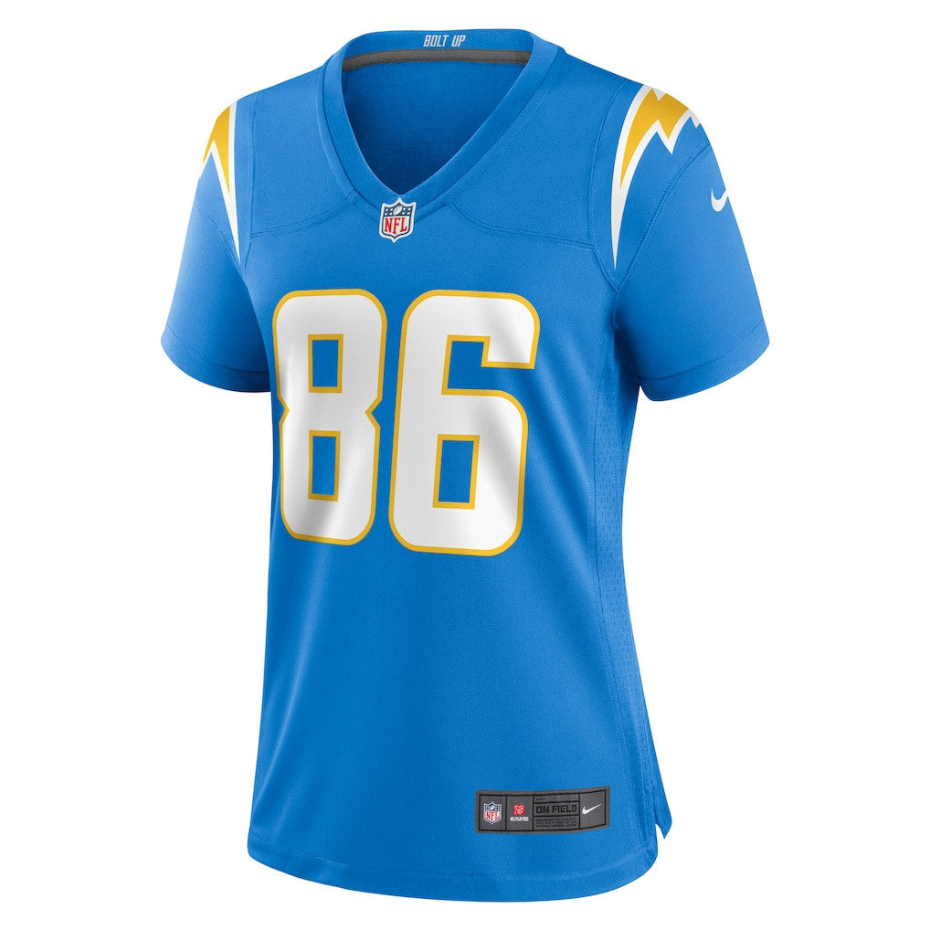Cornelius Johnson 86 Los Angeles Chargers Women's Team Game Jersey - Powder Blue