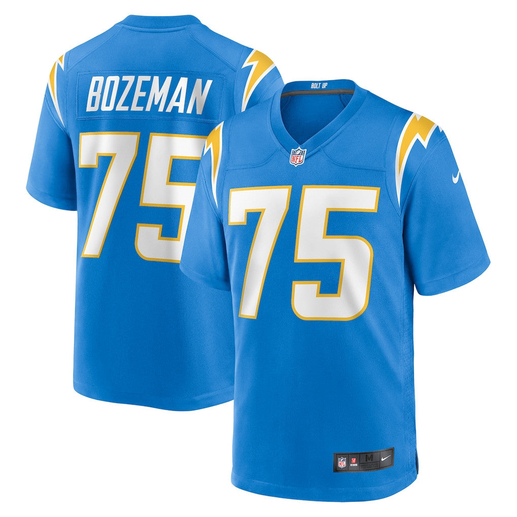 Bradley Bozeman 75 Los Angeles Chargers Team Game Men Jersey - Powder Blue