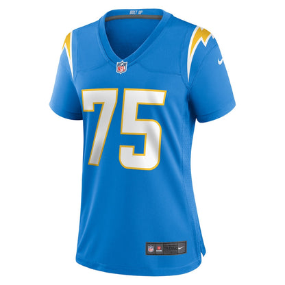 Bradley Bozeman 75 Los Angeles Chargers Women's Team Game Jersey - Powder Blue