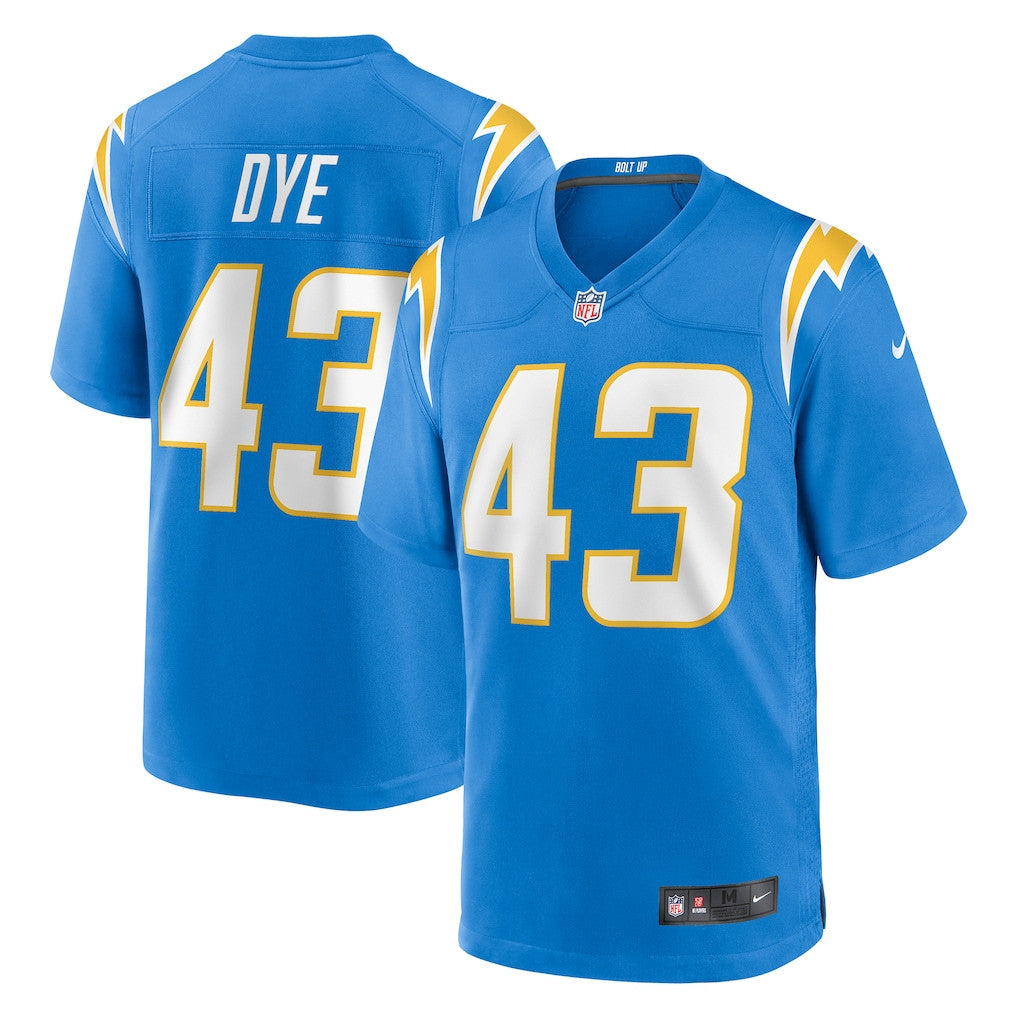 Troy Dye 43 Los Angeles Chargers Team Game Men Jersey - Powder Blue