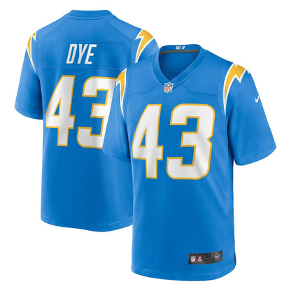 Troy Dye 43 Los Angeles Chargers Team Game Men Jersey - Powder Blue