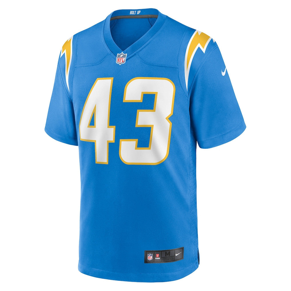 Troy Dye 43 Los Angeles Chargers Team Game Men Jersey - Powder Blue