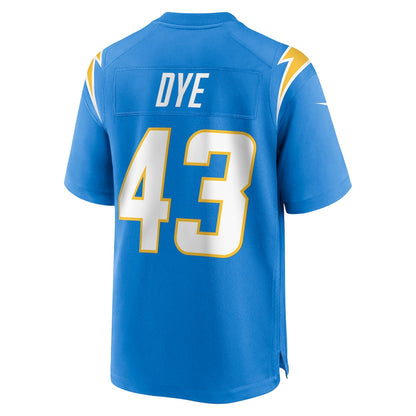 Troy Dye 43 Los Angeles Chargers Team Game Men Jersey - Powder Blue