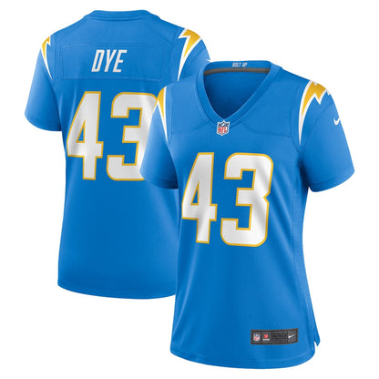 Troy Dye 43 Los Angeles Chargers Women's Team Game Jersey - Powder Blue