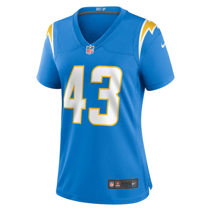 Troy Dye 43 Los Angeles Chargers Women's Team Game Jersey - Powder Blue