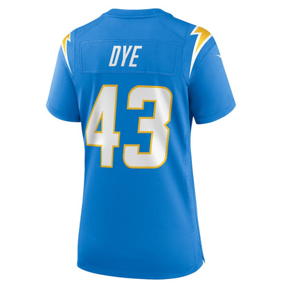 Troy Dye 43 Los Angeles Chargers Women's Team Game Jersey - Powder Blue