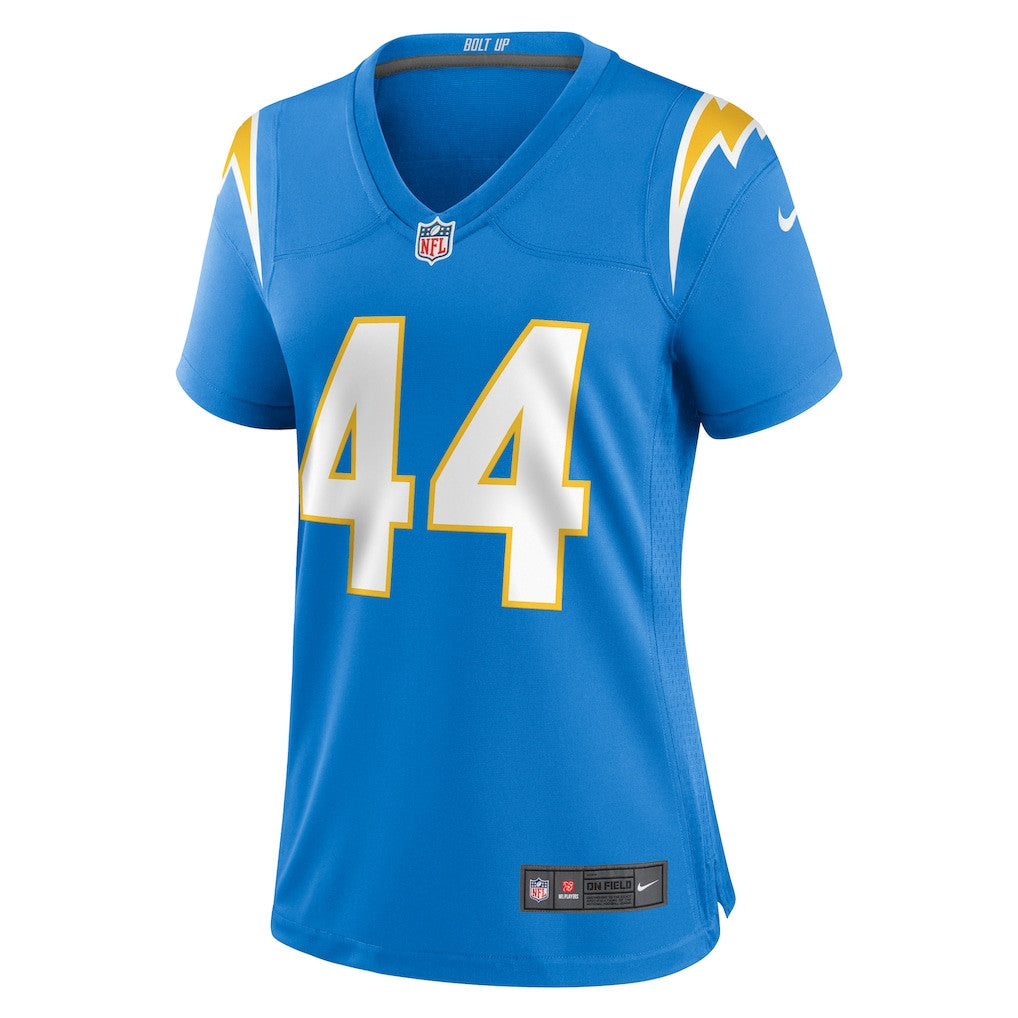 Tanner Muse 44 Los Angeles Chargers Women's Team Game Jersey - Powder Blue