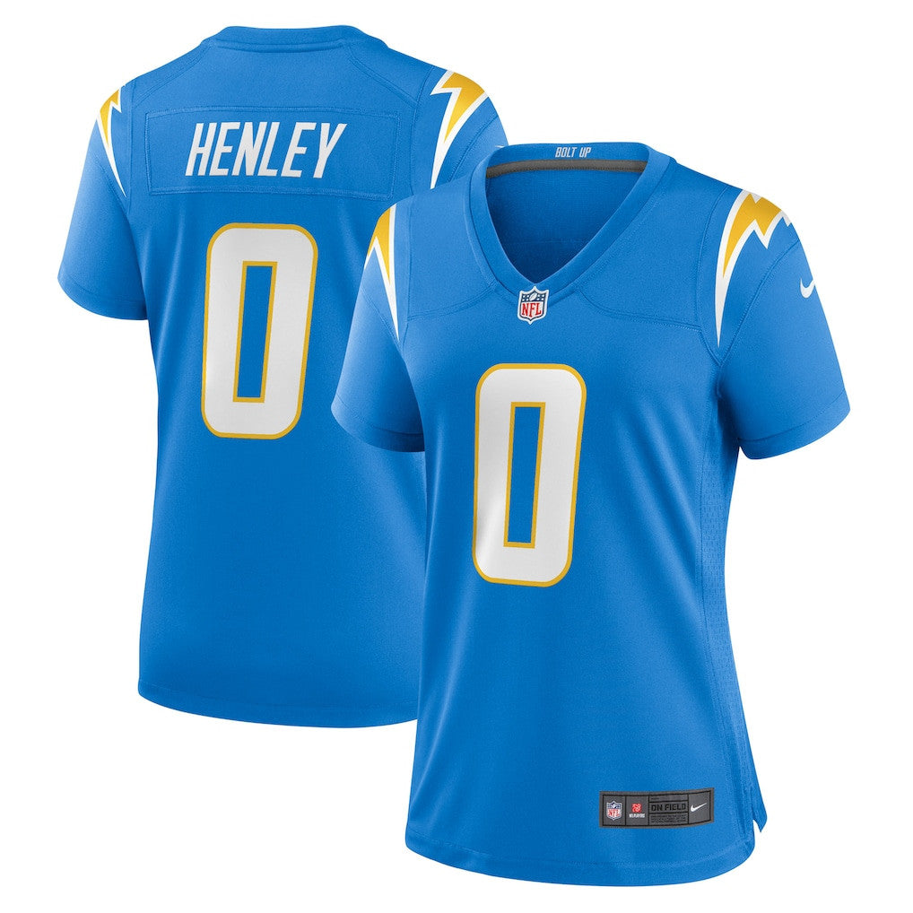Daiyan Henley 0 Los Angeles Chargers Women's Team Game Jersey - Powder Blue