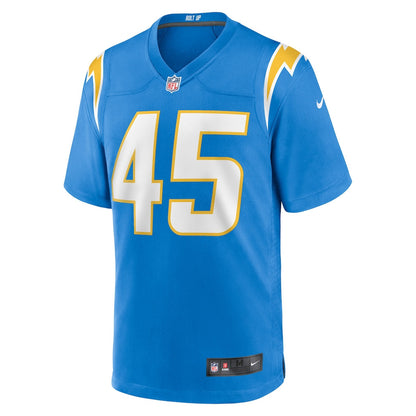 Tuli Tuipulotu 45 Los Angeles Chargers Team Game Men Jersey - Powder Blue
