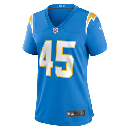 Tuli Tuipulotu 45 Los Angeles Chargers Women's Team Game Jersey - Powder Blue