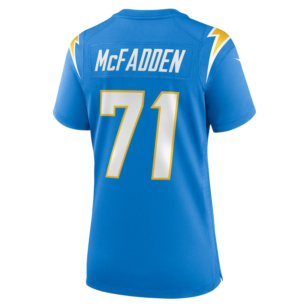 Jordan McFadden 71 Los Angeles Chargers Women's Team Game Jersey - Powder Blue