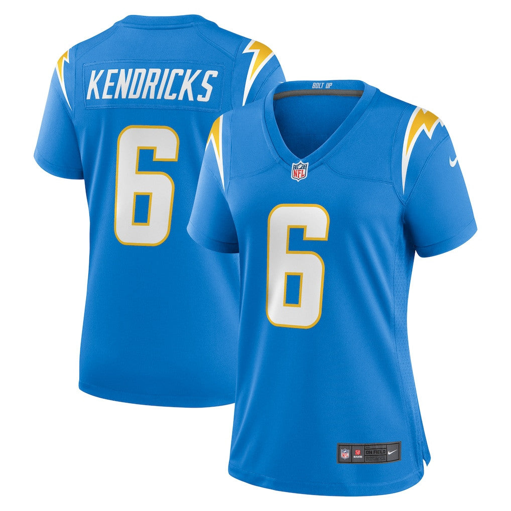 Eric Kendricks 6 Los Angeles Chargers Women's Team Game Jersey - Powder Blue