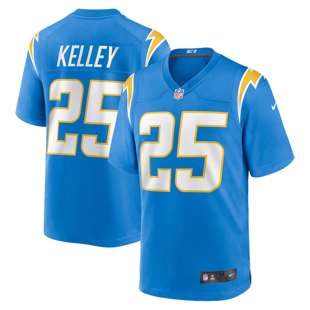 Joshua Kelley 25 Los Angeles Chargers Team Game Men Jersey - Powder Blue