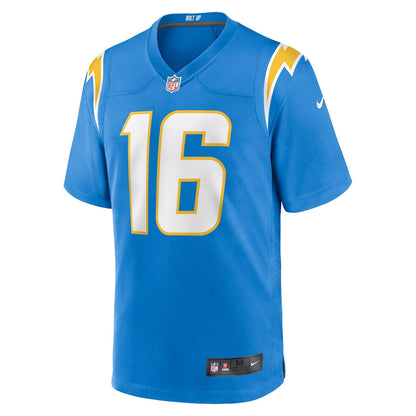 JK Scott 16 Los Angeles Chargers Team Game Men Jersey - Powder Blue
