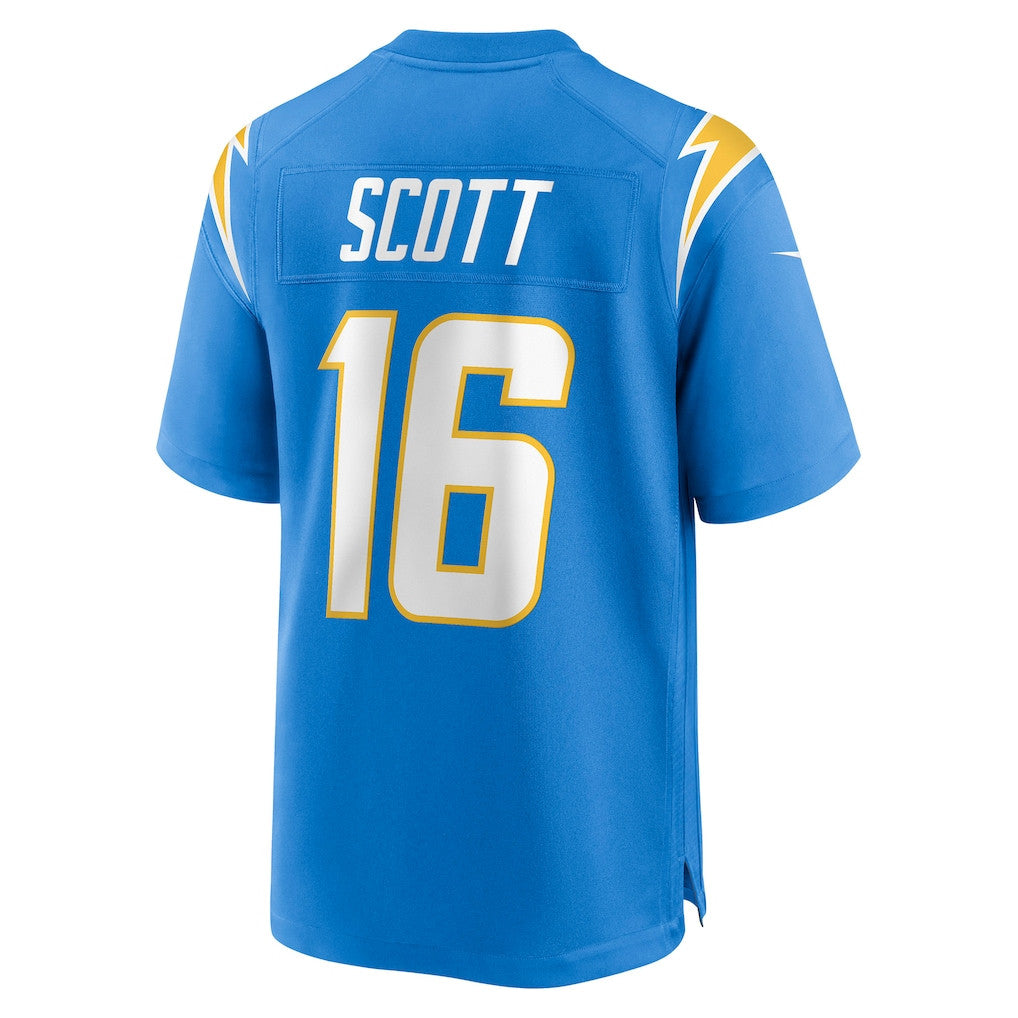 JK Scott 16 Los Angeles Chargers Team Game Men Jersey - Powder Blue