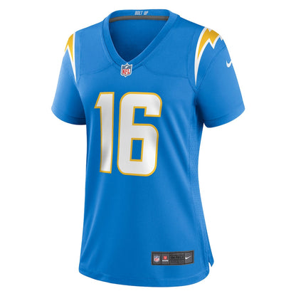 JK Scott 16 Los Angeles Chargers Women's Team Game Jersey - Powder Blue