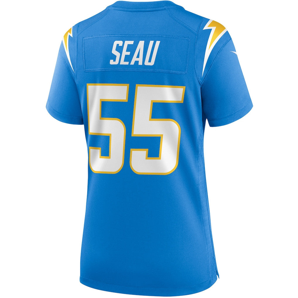 Junior Seau 55 Los Angeles Chargers Women's Game Retired Player Jersey - Powder Blue