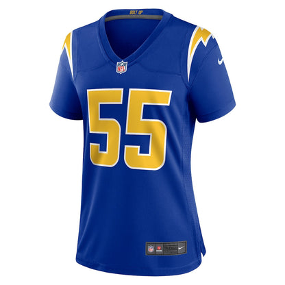 Junior Seau 55 Los Angeles Chargers Women's Retired Game Jersey - Royal
