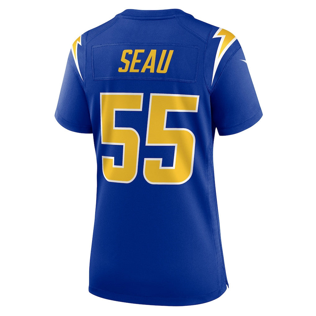 Junior Seau 55 Los Angeles Chargers Women's Retired Game Jersey - Royal