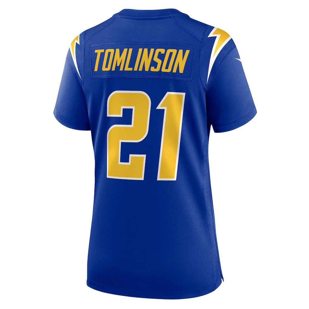 LaDainian Tomlinson 21 Los Angeles Chargers Women's Retired Game Jersey - Royal