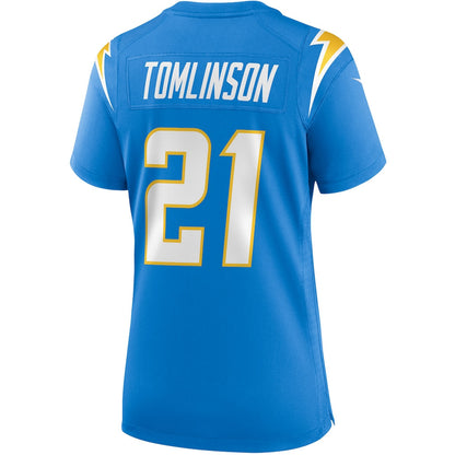 LaDainian Tomlinson 21 Los Angeles Chargers Women's Game Retired Player Jersey - Powder Blue