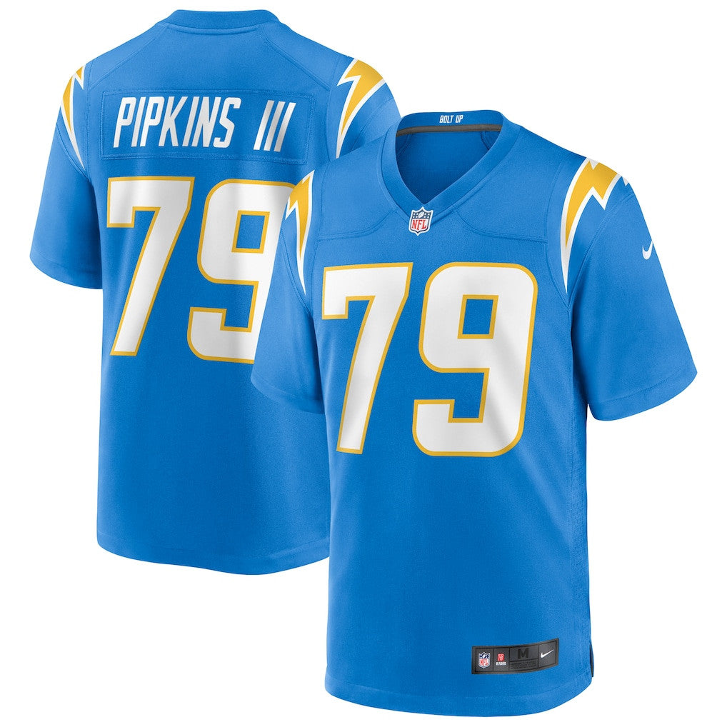 Trey Pipkins III 79 Los Angeles Chargers Game Men Jersey - Powder Blue
