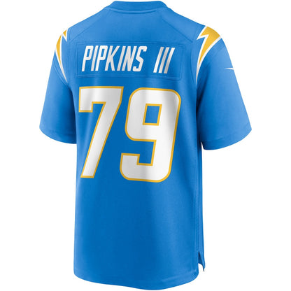 Trey Pipkins III 79 Los Angeles Chargers Game Men Jersey - Powder Blue