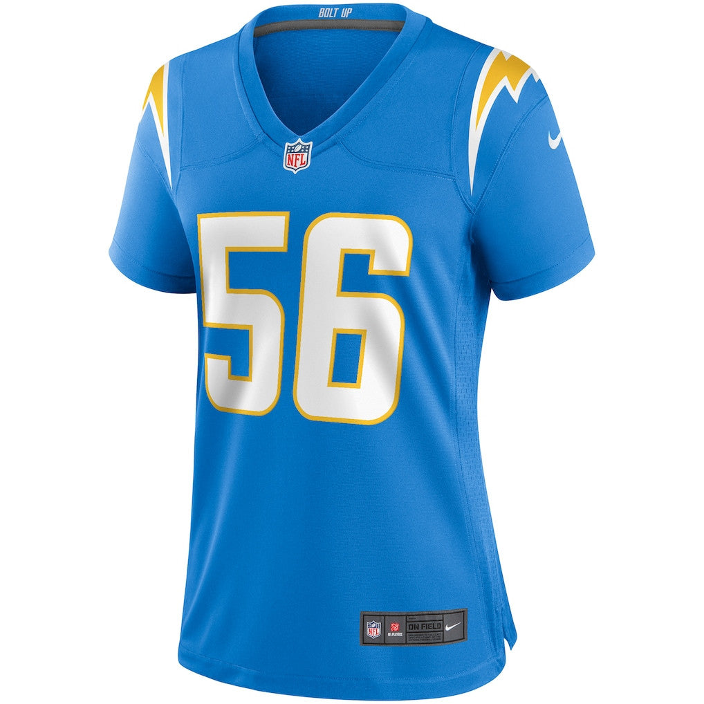 Shawne Merriman 56 Los Angeles Chargers Women's Game Retired Player Jersey - Powder Blue