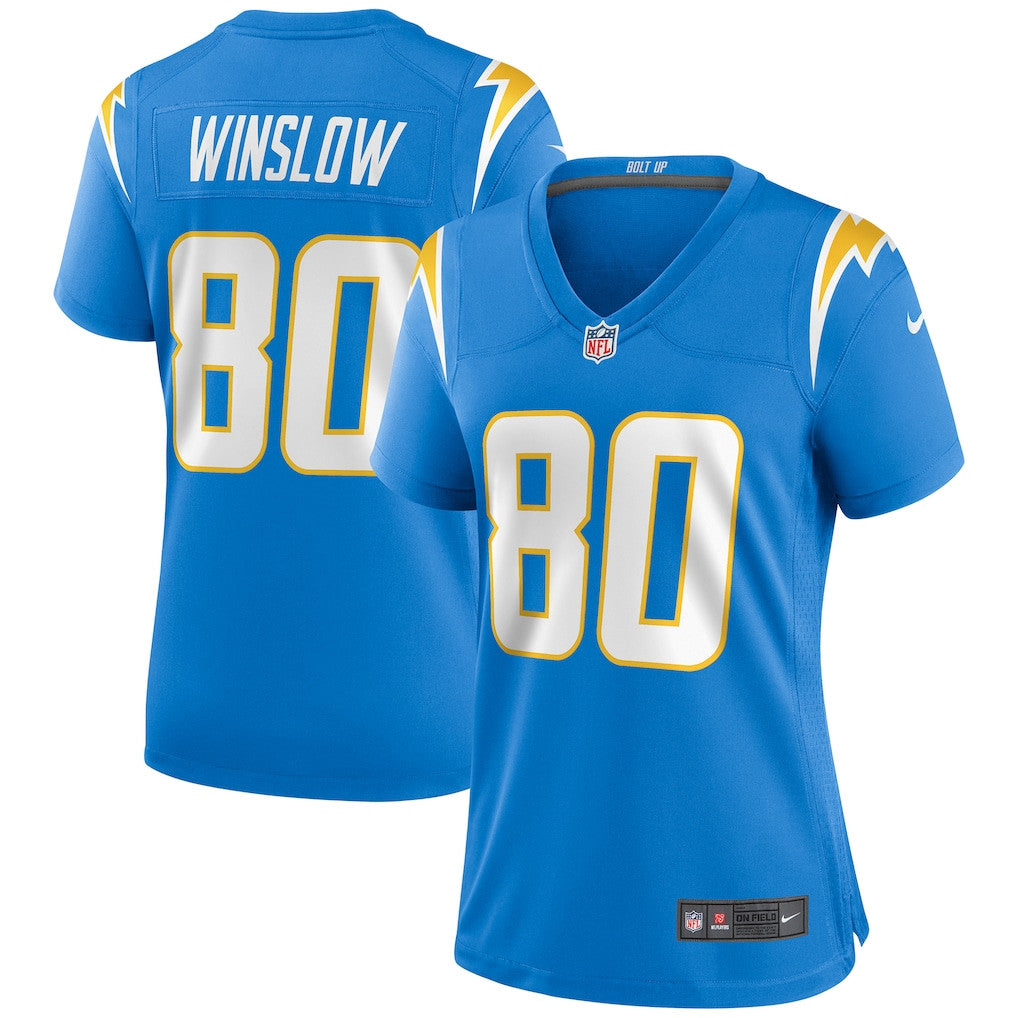 Kellen Winslow 80 Los Angeles Chargers Women's Game Retired Player Jersey - Powder Blue