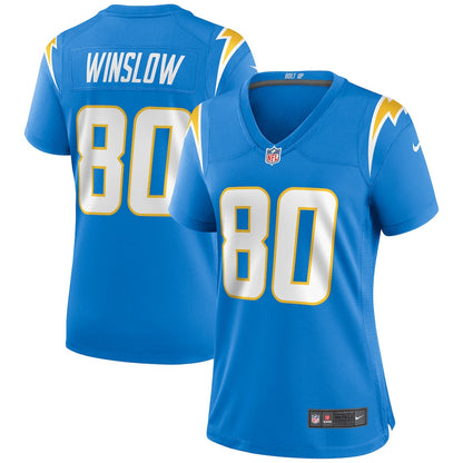 Kellen Winslow 80 Los Angeles Chargers Women's Game Retired Player Jersey - Powder Blue