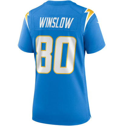 Kellen Winslow 80 Los Angeles Chargers Women's Game Retired Player Jersey - Powder Blue