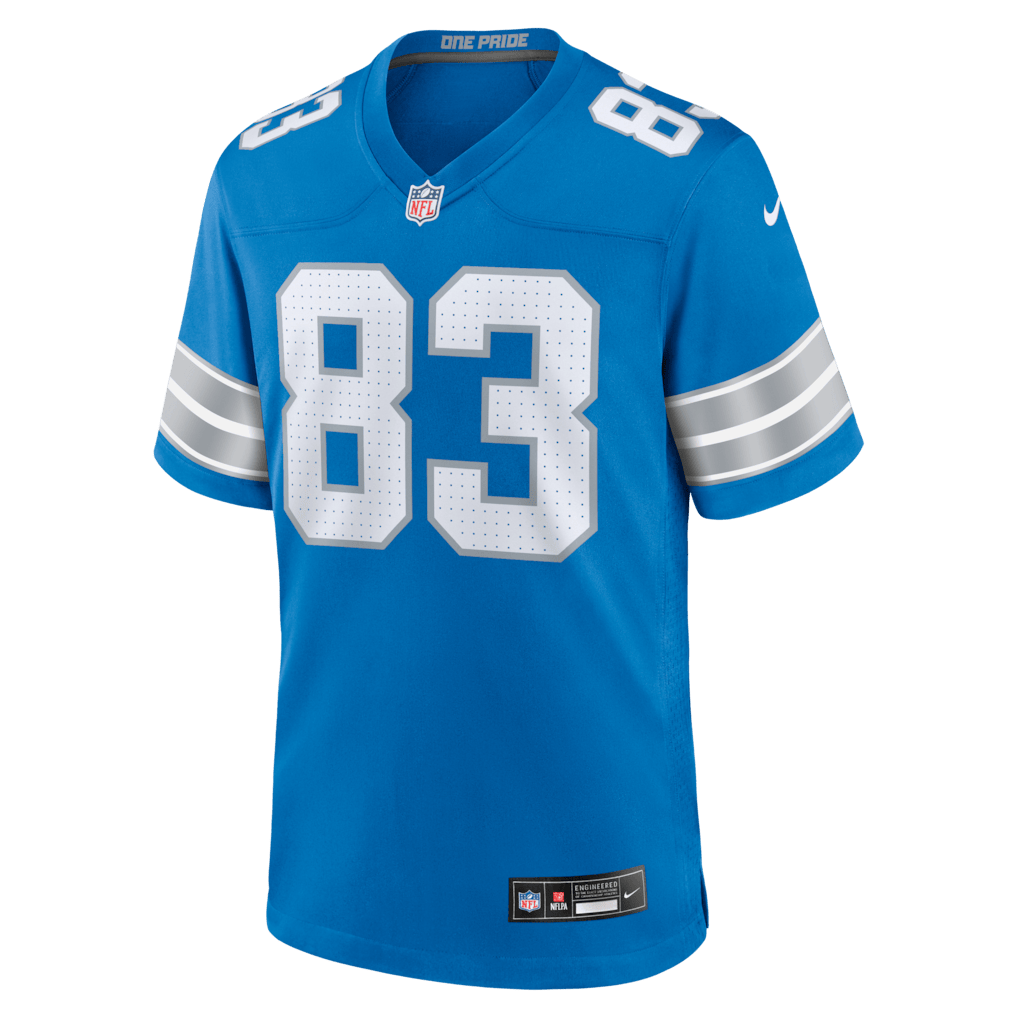 Tyler Conklin 83 Detroit Lions Team Game Men Jersey - Blue