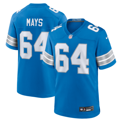 Cade Mays 64 Detroit Lions Team Game Men Jersey - Blue