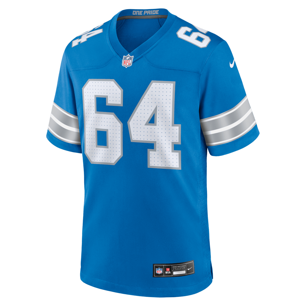 Cade Mays 64 Detroit Lions Team Game Men Jersey - Blue