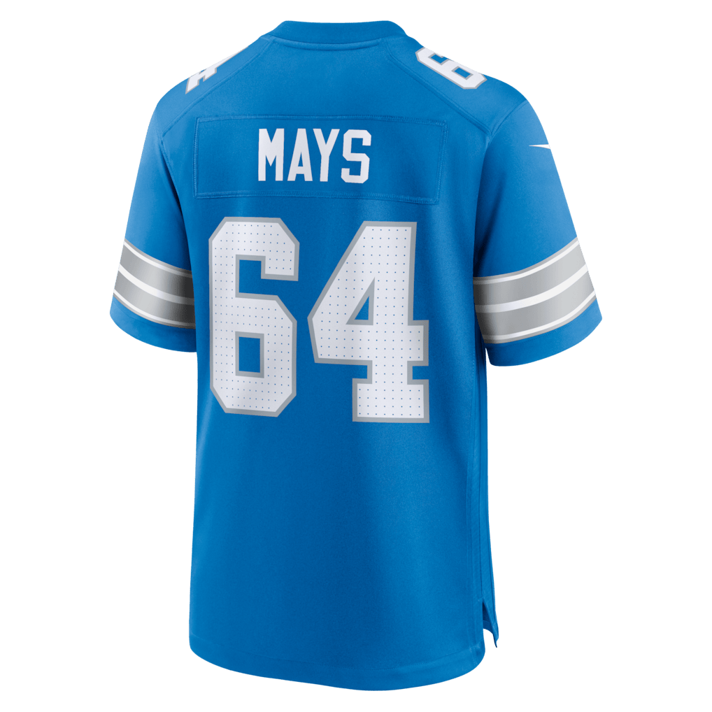 Cade Mays 64 Detroit Lions Team Game Men Jersey - Blue