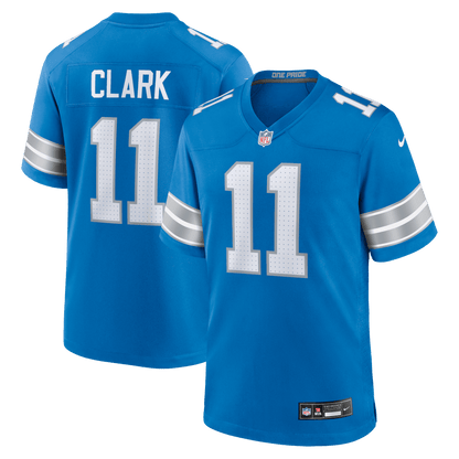 Damone Clark 11 Detroit Lions Team Game Men Jersey - Blue
