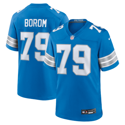 Larry Borom 79 Detroit Lions Team Game Men Jersey - Blue