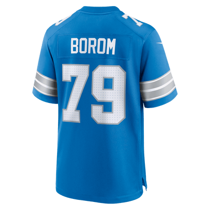 Larry Borom 79 Detroit Lions Team Game Men Jersey - Blue