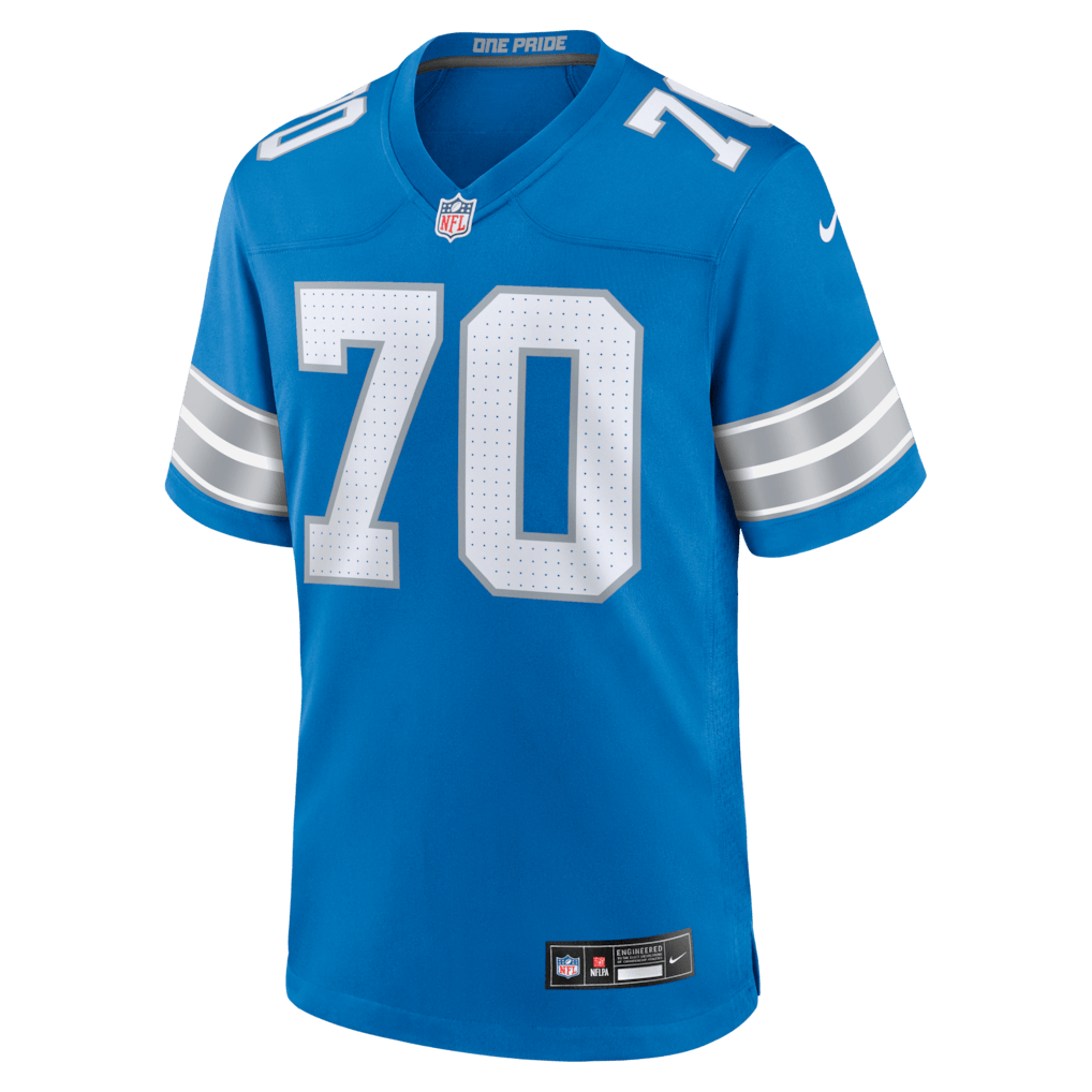Juice Scruggs 70 Detroit Lions Team Game Men Jersey - Blue