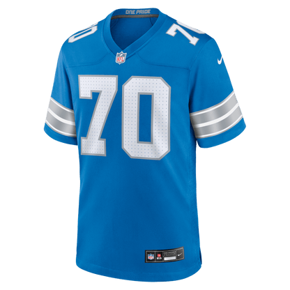 Juice Scruggs 70 Detroit Lions Team Game Men Jersey - Blue