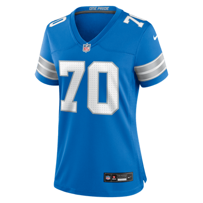 Juice Scruggs 70 Detroit Lions Women's Team Game Jersey - Blue