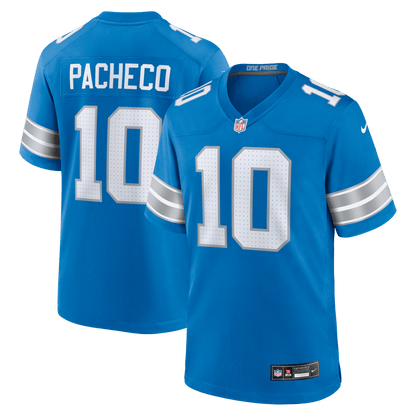Isiah Pacheco 10 Detroit Lions Team Game Men Jersey - Blue