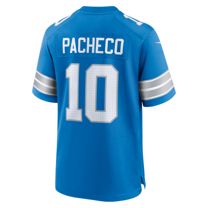 Isiah Pacheco 10 Detroit Lions Team Game Men Jersey - Blue