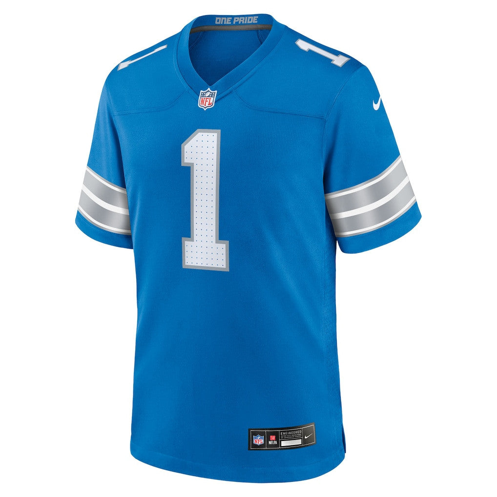 Jameson Williams 1 Detroit Lions Team Game Men Jersey - Blue