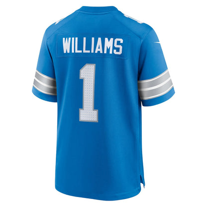 Jameson Williams 1 Detroit Lions Team Game Men Jersey - Blue