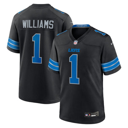 Jameson Williams 1 Detroit Lions Alternate Game Player Men Jersey - Black