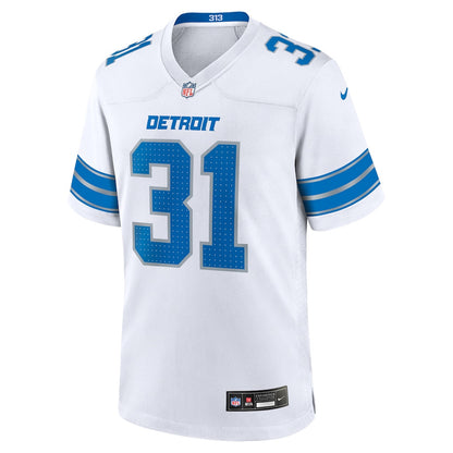 Kerby Joseph 31 Detroit Lions Team Game Men Jersey - White