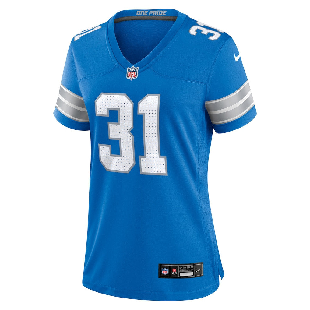 Kerby Joseph 1 Detroit Lions Women's Game Jersey - Blue