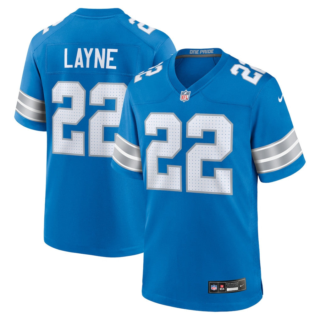 Bobby Layne 22 Detroit Lions Retired Player Game Men Jersey - Blue